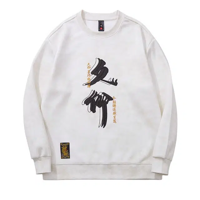 大白鲨 国潮中国风宽松时尚卫衣 男款 白色