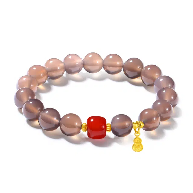 【普陀山官方已过香】 普陀山文创 简约精致 锦上添花转运珠 福禄双全 好运连连 吉祥如意 平安喜乐 玛瑙 手串 男女同款情侣款