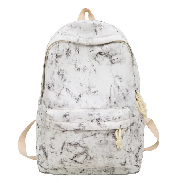 度森袋鼠 日系时尚百搭简约学院风学生上课 尼龙 背包双肩包 男女同款情侣款 白色/黑色/红色/蓝色