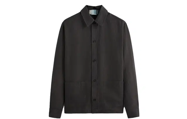 KITH SS23 Pinstripe Linen LS Boxy Overshirt