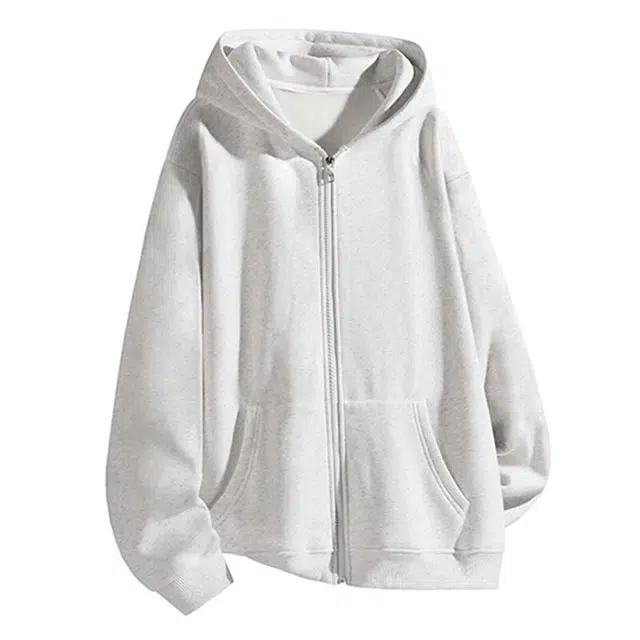 北欧攻略 美式纯色简约宽松连帽开衫 潮流百搭 舒适通勤卫衣 男女同款