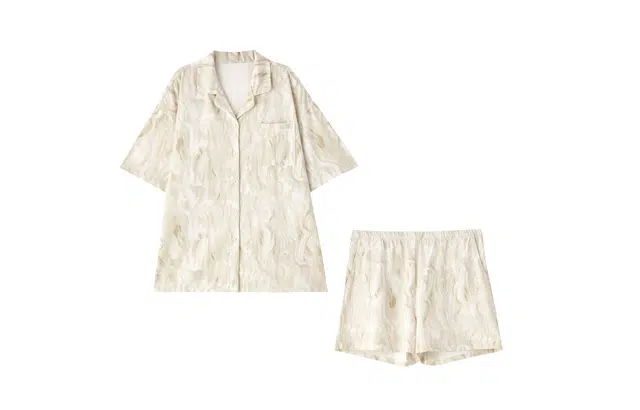 俏薇妮 简约柔软时尚高级感带胸垫凉感棉短袖短裤家居服舒适透气休闲可外穿睡衣套装 女款