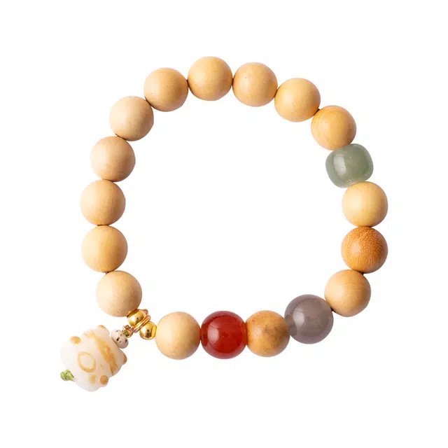 【八方来财 诸事顺利】 周帝王 招财猫纳福平安喜乐学业有成文玩盘玩多宝佛珠小众轻奢古风民族风#好运 黄杨木 手串 男女同款情侣款