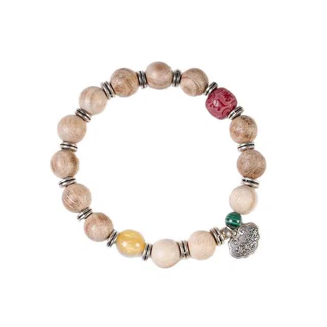 仙友 国潮新中式轻奢高级感【出入平安】文玩平安喜乐诸事顺利考研上岸盘玩#好运 奶香木 手串 男女同款情侣款