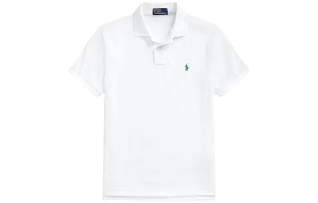 Polo Ralph Lauren Logo Embroidered Polo Shirt White