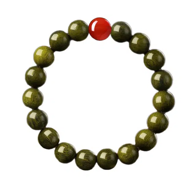 富珠汇 【五行能量】招财纳福 财富满盈 国潮新中式百搭文玩盘串 五行转运考试上岸 好运 绿檀 手串 男女同款情侣款