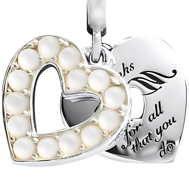 Pandora Pearlescent Heart Charm