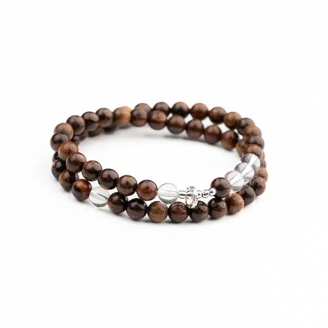 仙源 八方来财 财运滚滚来新中式复古气质盘玩念珠#好运 原创设计轻奢高端木质文玩念珠 贡木 木作手串 男女同款情侣款