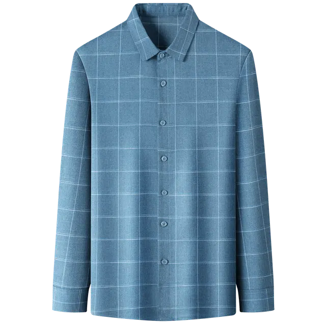 恒源祥 商务休闲潮流格子外套长袖衬衫 男款