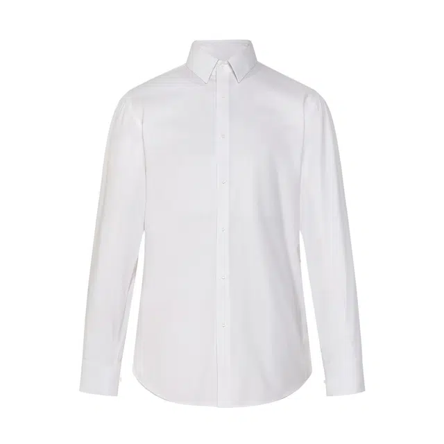 利郎 免烫易打理尖领纽扣合身长袖 衬衫 男款