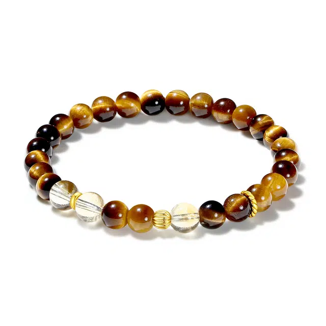 【普陀山官方已过香】 普陀山文创 百搭高级感招财进宝财源滚滚八方来财飞黄腾达#好运 虎眼石 玉石手串 男女同款情侣款