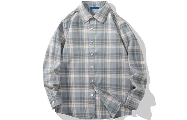 寻星记 融合多风格的宽松透气长袖格子服饰衬衫 男女同款