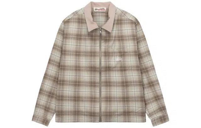 Stussy FW23 FRANK PLAID ZIP SHIRT
