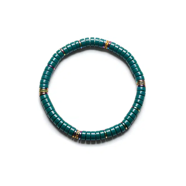 鲤晶 国潮风小众设计复古气质 琉璃 玉石手串 男女同款情侣款