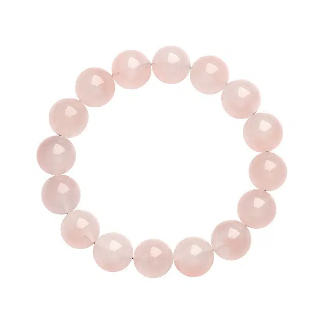 骊碧 香港轻奢玫瑰马粉圆珠高档浪漫有意义 仿水晶 手串 女款