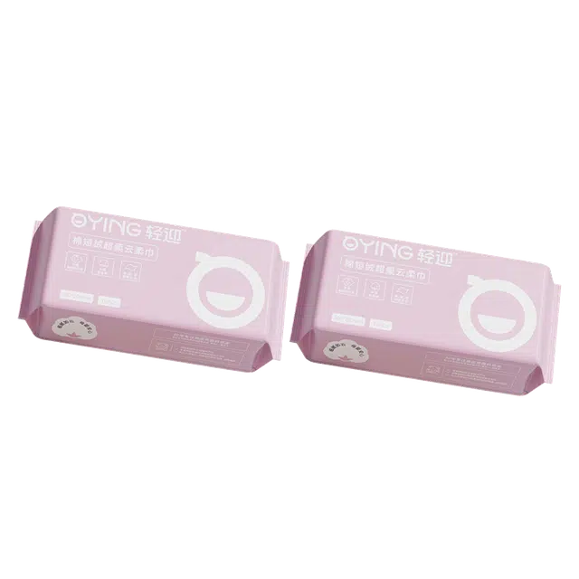 轻迎 棉短绒超柔云柔巾一次性洗脸巾 加厚加大