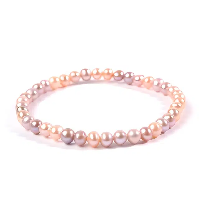 迈奇的礼物 高品质淡水轻奢精致小众粉紫 珍珠 手串 女款