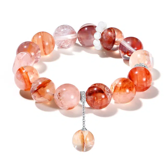 普陀山文创 新中式好运锦鲤红红火火鸿运当头事业学业顺利#好运 礼盒装 红水晶 手串 女款