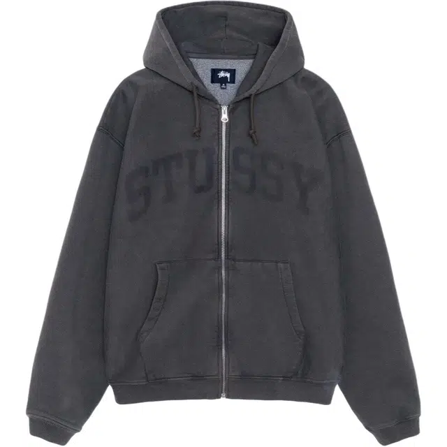 Stussy FW24 ZIP HOODIE FADED GRAPHIC logo