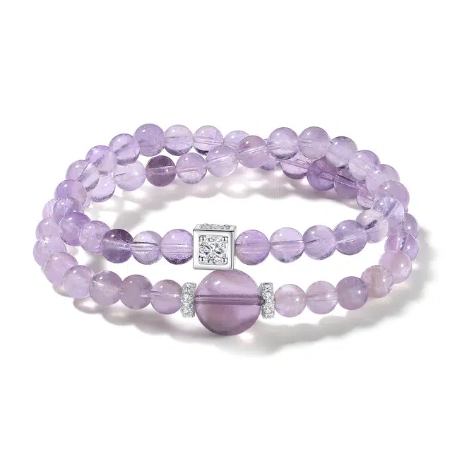 普陀山文创 九紫离火时来运转转运珠未来可期新中式财源广进暴富有钱花#好运 紫水晶 手串 男女同款情侣款