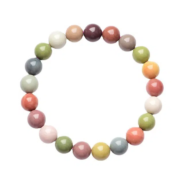 骊碧 轻奢奶昔阿拉善时尚粉色阿拉善高档浪漫有意义 仪式感 仿水晶 手串 女款