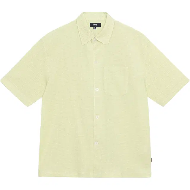 Stussy SS24 BOXY FLAT HEM SHIRT CRINKLED