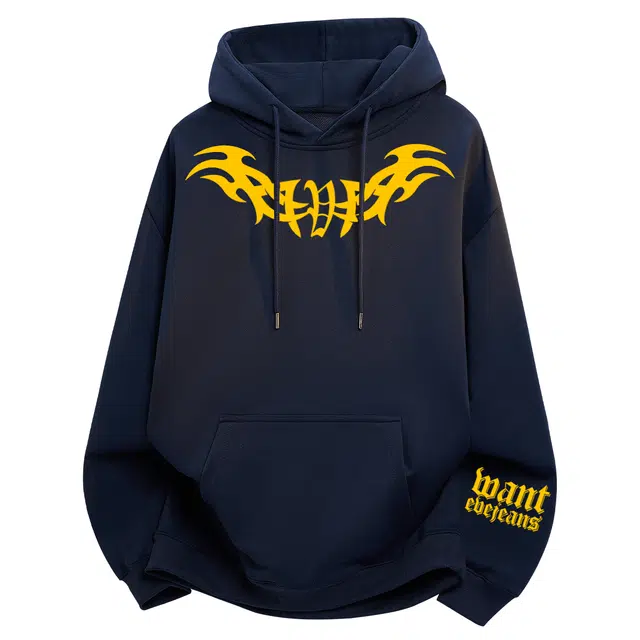 依文 美式高级感无性别主义潮牌学院风字母创意设计街头复古休闲运动卫衣 男女同款