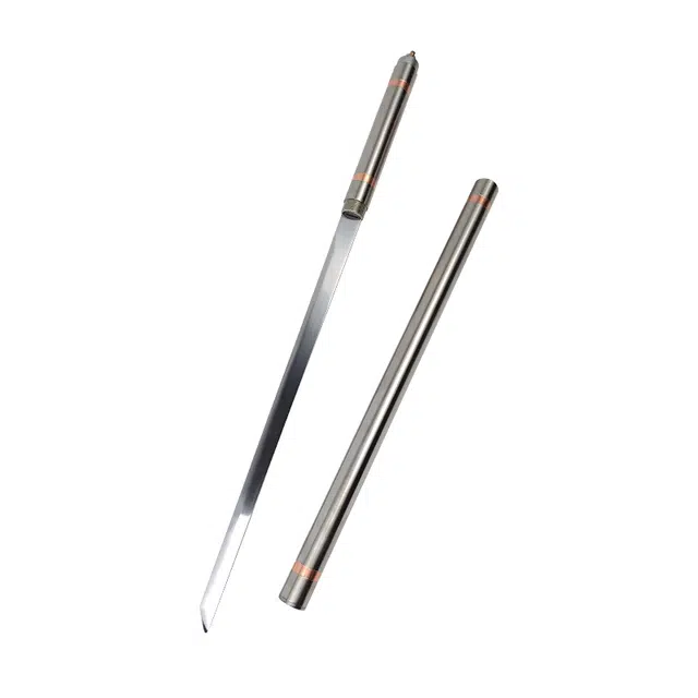 天子剑 金罡棍刀 龙泉兵器高锰钢刀剑不锈钢手柄鞘收藏未开刃 成品模型