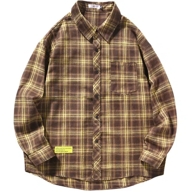 颂希尔 港风宽松百搭长袖衬衫 男女同款