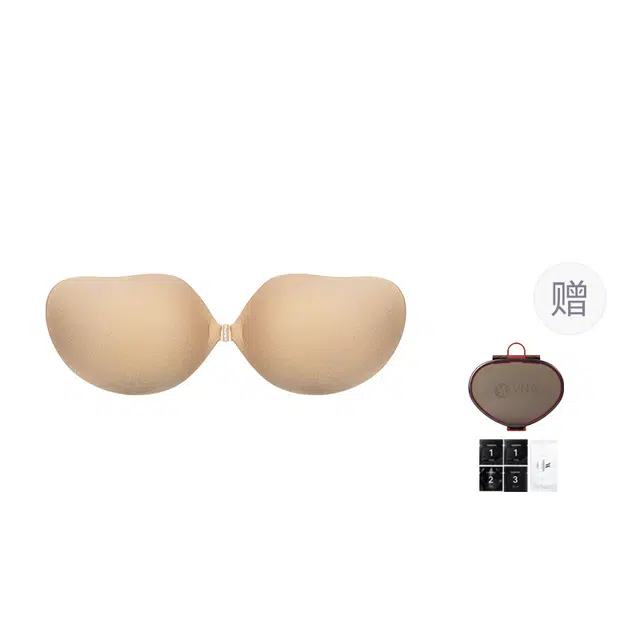 芬斯狄娜 一片棉胸贴聚拢上托婚纱用小胸加厚无痕芒果杯乳贴 女款 肤色/黑色