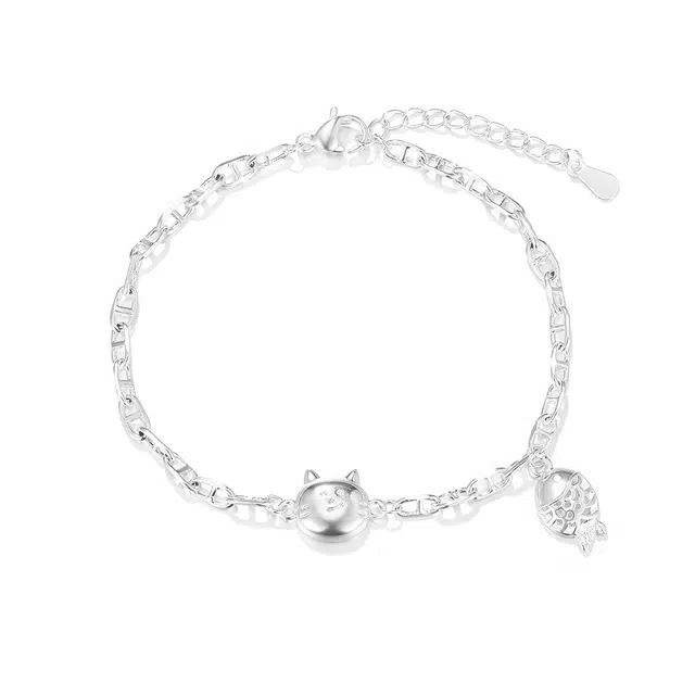 珂里 简约精致年年有鱼可调节气质百搭小众手饰 环保合金 手链 女款