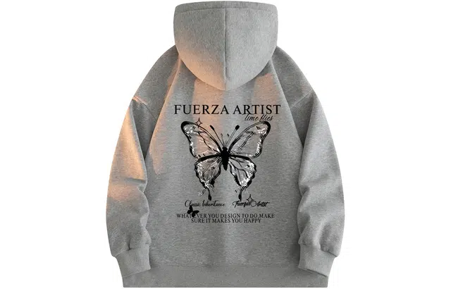 FUERZA Butterfly Print Hoodie