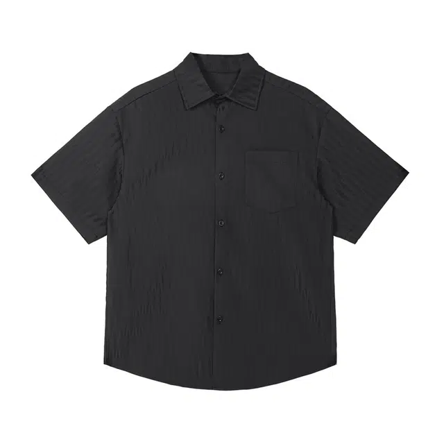 欧路得 日系纯色舒适百搭休闲基础款短袖衬衫 男款