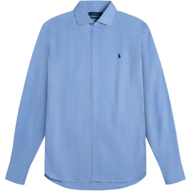 Polo Ralph Lauren Plaid Pony Logo Shirt Light Blue