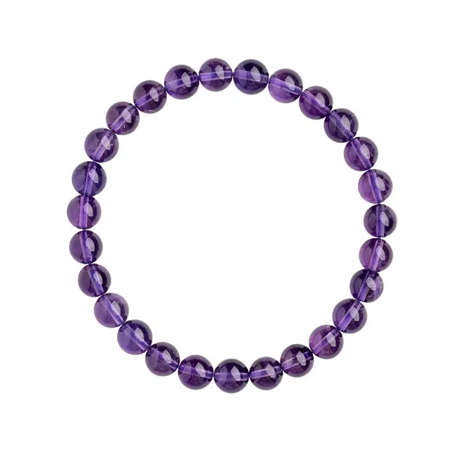 琦珂 【紫定发财】气质轻奢百搭 学业顺利 小众高级感设计梦幻 能量磁场好运紫色串珠天然 紫水晶 手串 男女同款情侣款