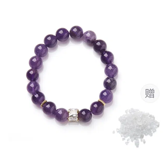克兰茜 紫定上岸 九紫离火转运珠 时来运转梦幻紫晶气质百搭 紫气东来本命年小众轻奢设计高级感 精美礼盒装 好运 紫水晶 手串 女款