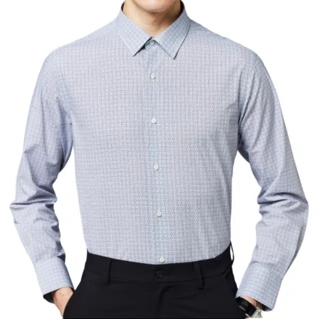 佛朗尼·齐拉 舒适百搭休闲长袖衬衫 男款 灰色