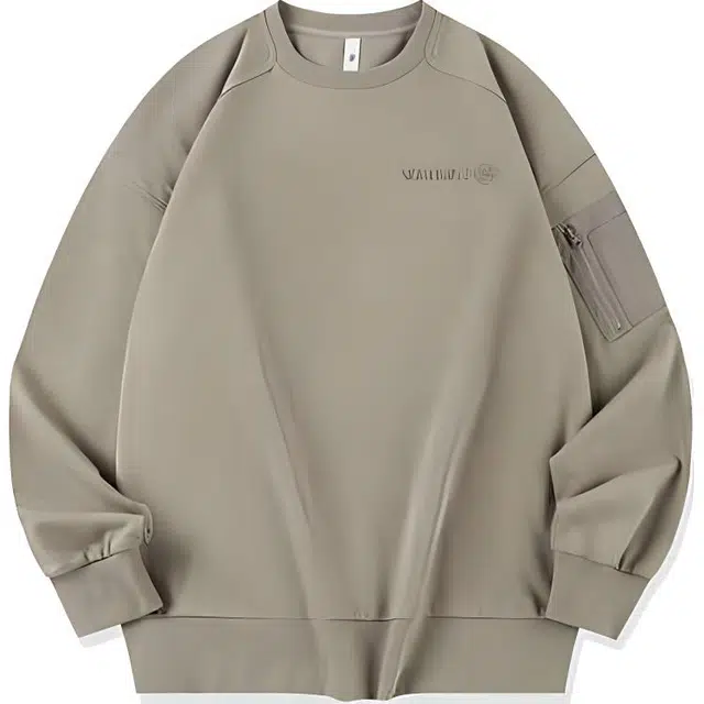 乔丹 质燥运动生活系列 纯色圆领舒适透气百搭休闲卫衣 男款 沙棕色