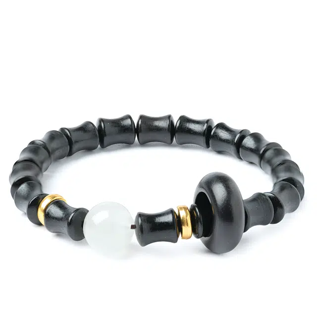 三檀小舍 新中式时来运转复古风节节高升考试考 研上岸转运纳福蒸蒸日上佛珠竹节招财平安#好运 檀木 木作手串 男女同款情侣款