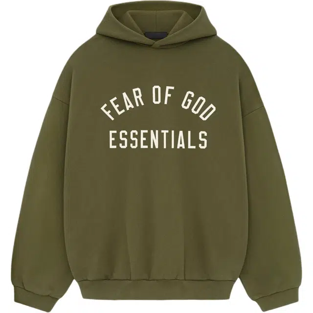 Fear of God Essentials Fleece Hoodie Military