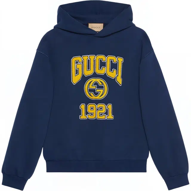 Gucci Logo Hoodie Blue