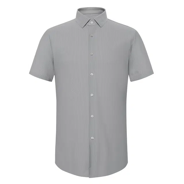 利郎 抑菌方领弹力修身短袖衬衫 男款