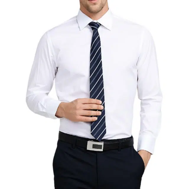 佛朗尼·齐拉 纯棉百搭时尚长袖衬衫 男款 白色