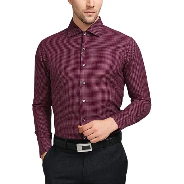 佛朗尼·齐拉 百搭商务休闲透气长袖衬衫 男款 红色