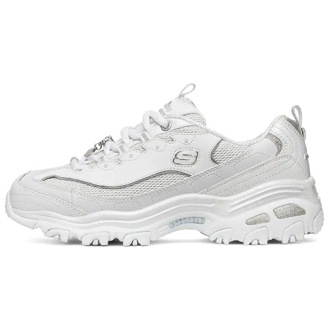 Skechers D'LITES 1.0 10th Anniversary Diamond Edition White Silver