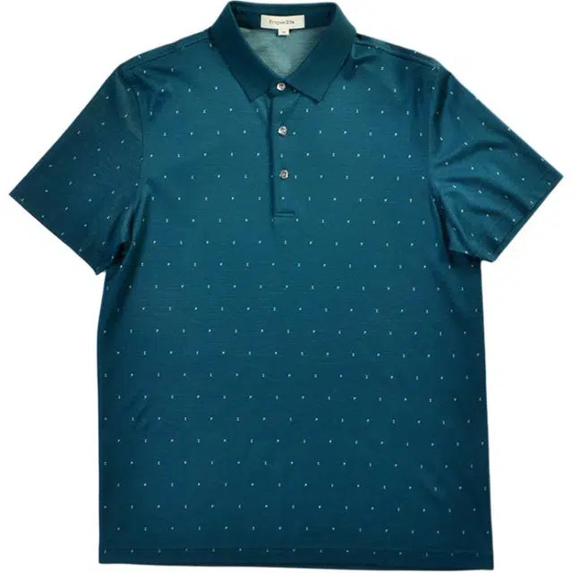 佛朗尼·齐拉 休闲商务翻领短袖衬衫 男款 深晶绿