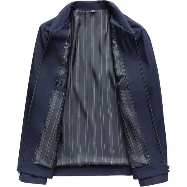 雅鹿 翻领高品质商务韩版休闲长袖拉链夹克外套 男女同款