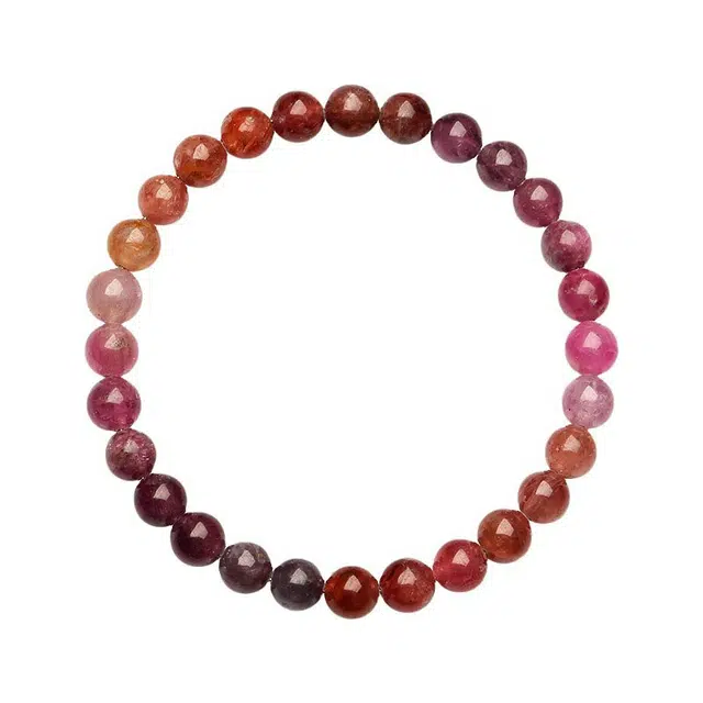 骊碧 香港轻奢彩色尖晶圆珠高档浪漫有意义仪式感 水晶 手串 女款