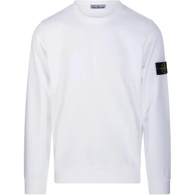 Stone Island Logo Crewneck Sweatshirt White