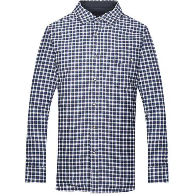 佛朗尼·齐拉 舒适时尚百搭长袖衬衫 男款 黑白格